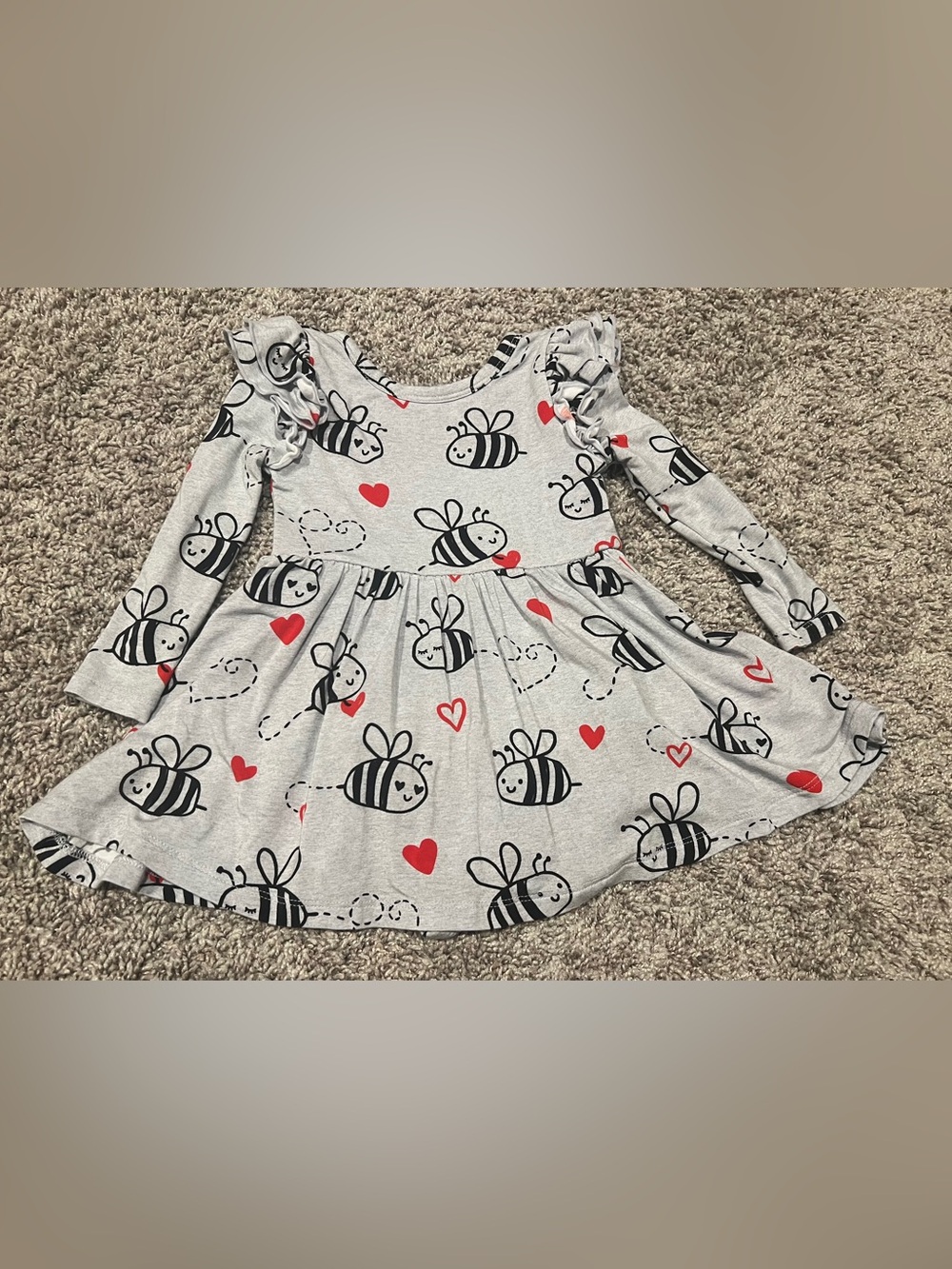 Little Sleepies Bees Long Sleeve Bodysuit Dress